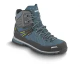 Meindl Lite Hike GTX Test: Ein robuster, wasserdichter Wanderschuh in Petrol und Grau mit Schnürung und Gore-Tex.