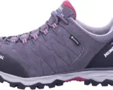 Grauer Meindl Mondello GTX Wanderschuh mit pinken Akzenten. Perfekt für den meindl mondello gtx test.