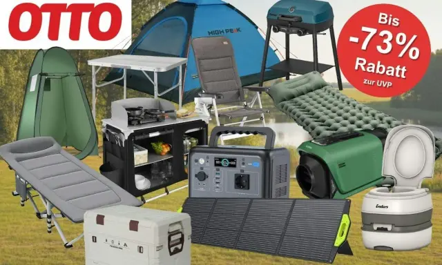 Alles für die camping grundausstattung: Zelt, Liege, Kocher, Kühlbox, Solarpaneel, Toilette und mehr. Otto bietet bis zu 73% Rabatt.