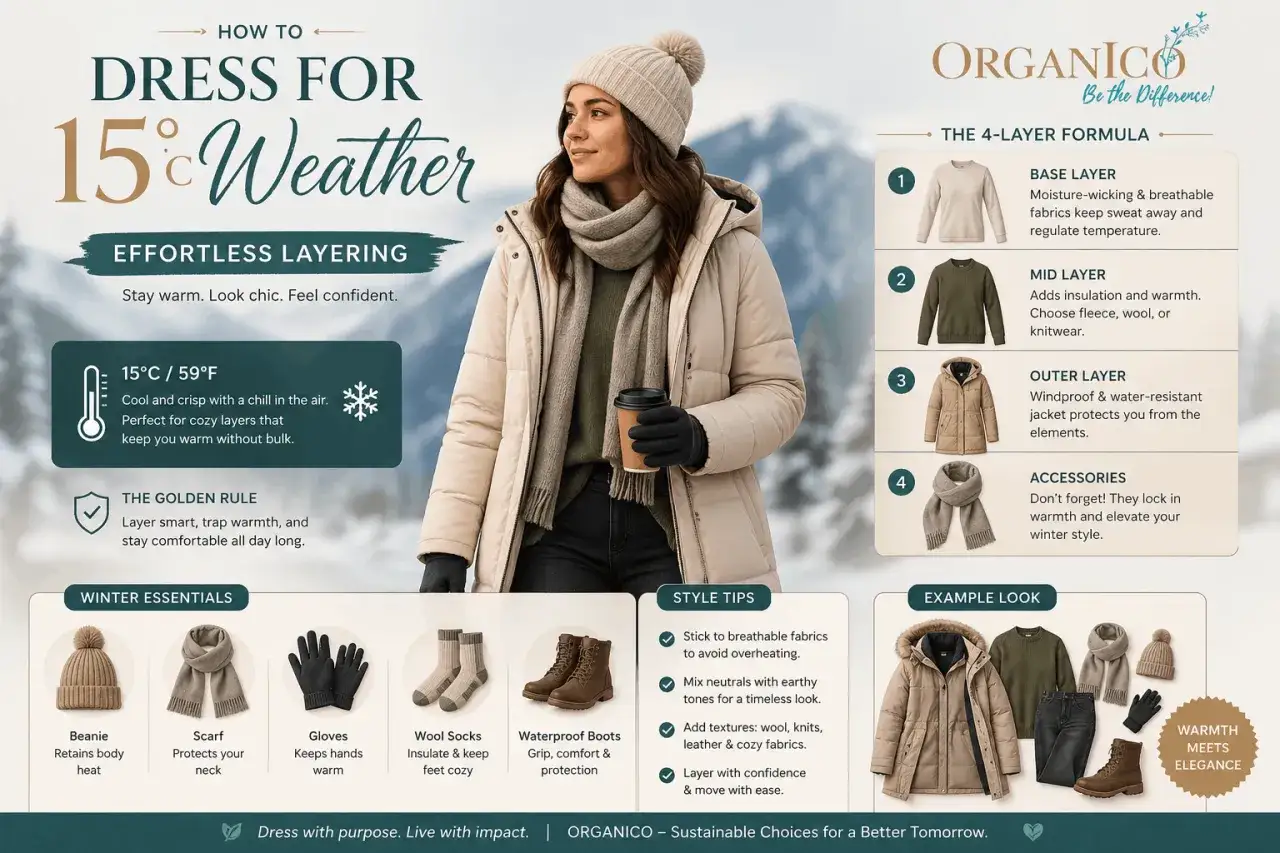 So ziehst du dich bei 15 Grad richtig an: Layering ist der Schlüssel für Komfort und Stil. Mit der 4-Schichten-Formel bleibst du warm und chic.